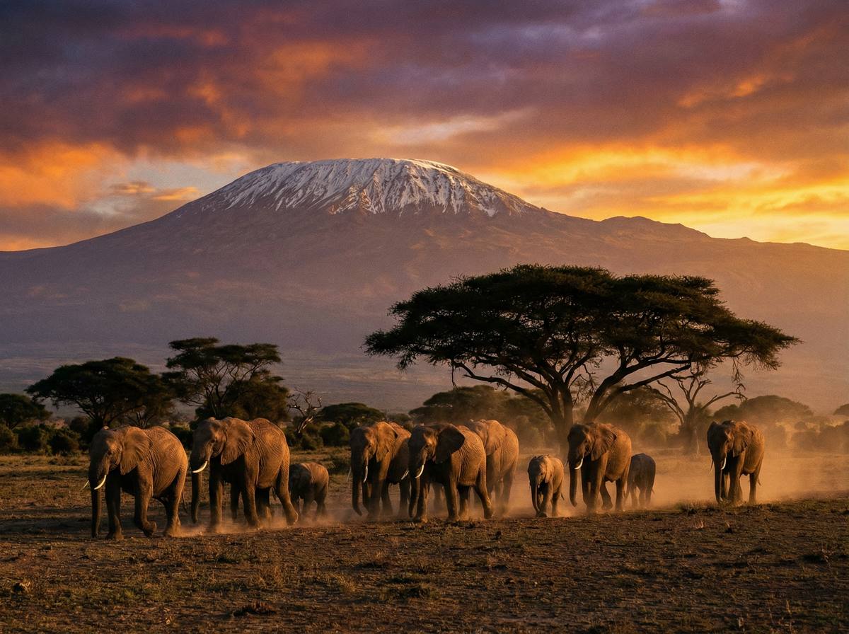 小马拉大车非洲动物视频 - 肯尼亚大象迁徙壮观场面